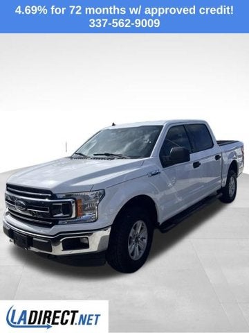 2020 Ford F-150 XLT in Oxford White — front three-quarter view
