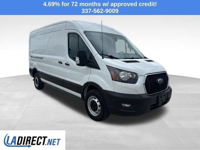 2021 Ford Transit Cargo Van Base in Oxford White — front three-quarter view