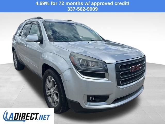2015 GMC Acadia SLT in Quicksilver Metallic — front three-quarter view