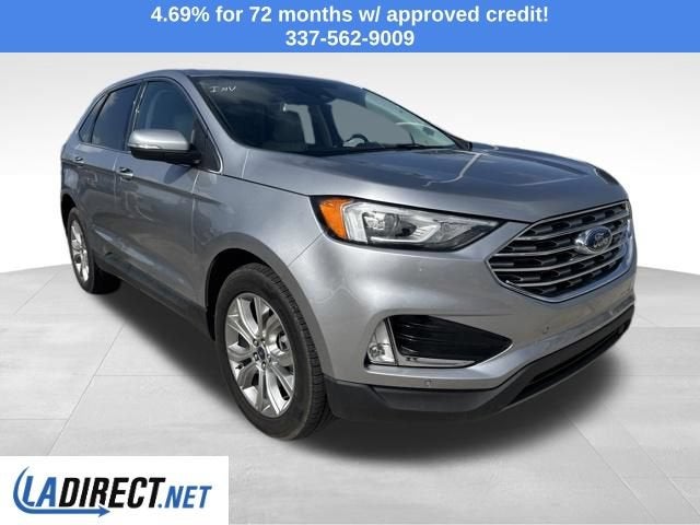 2022 Ford Edge Titanium in Silver Metallic — front three-quarter view